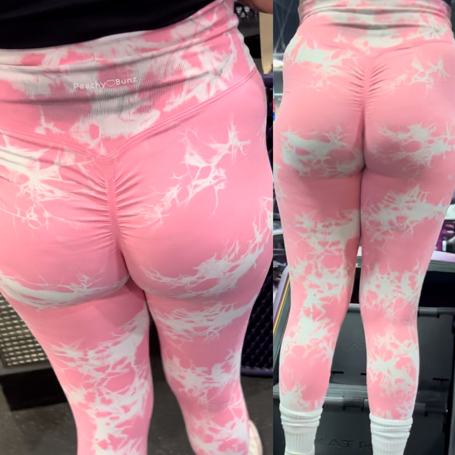 Gym booty in pink leggings - Candid Best Premium