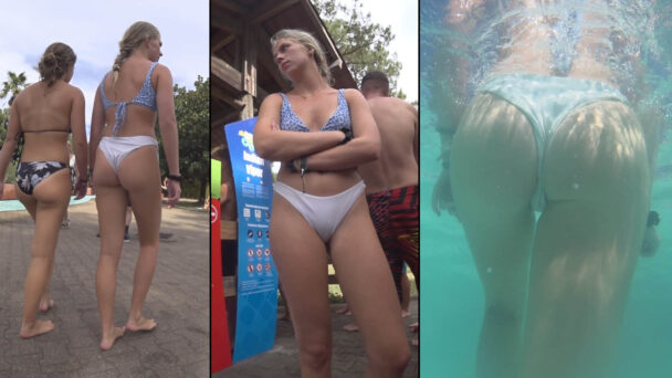 Spanish Brunette PAWG @ Waterpark - Candid Best Premium