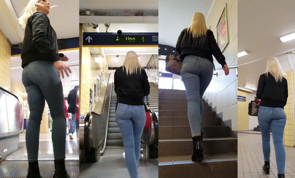 Bombshell in Jeans Sexy Walk - Candid Best Premium