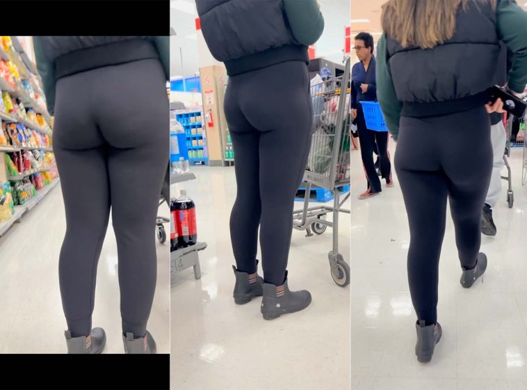 Big Jiggly Ass in Tight Leggings - Candid Best Premium