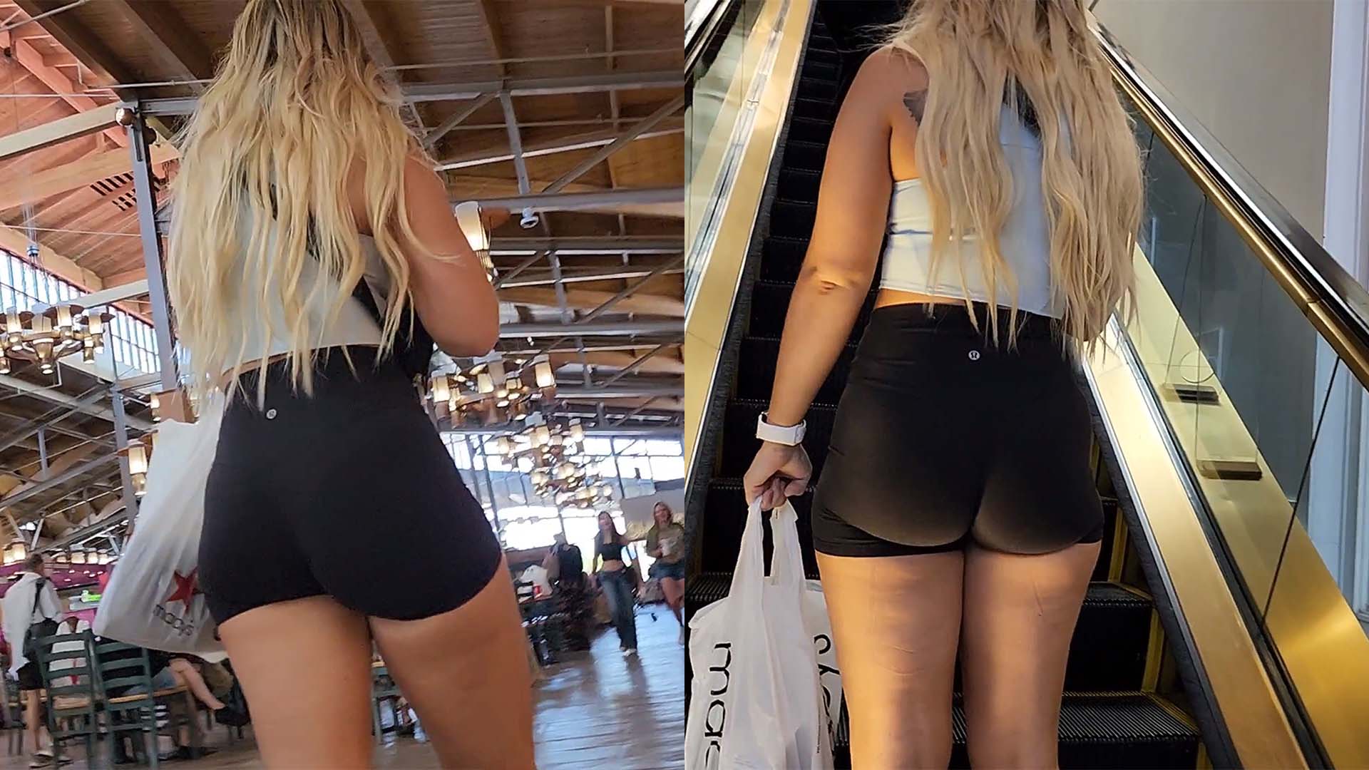 Blonde Pawg In Lululemon Shorts - Candid Best Premium